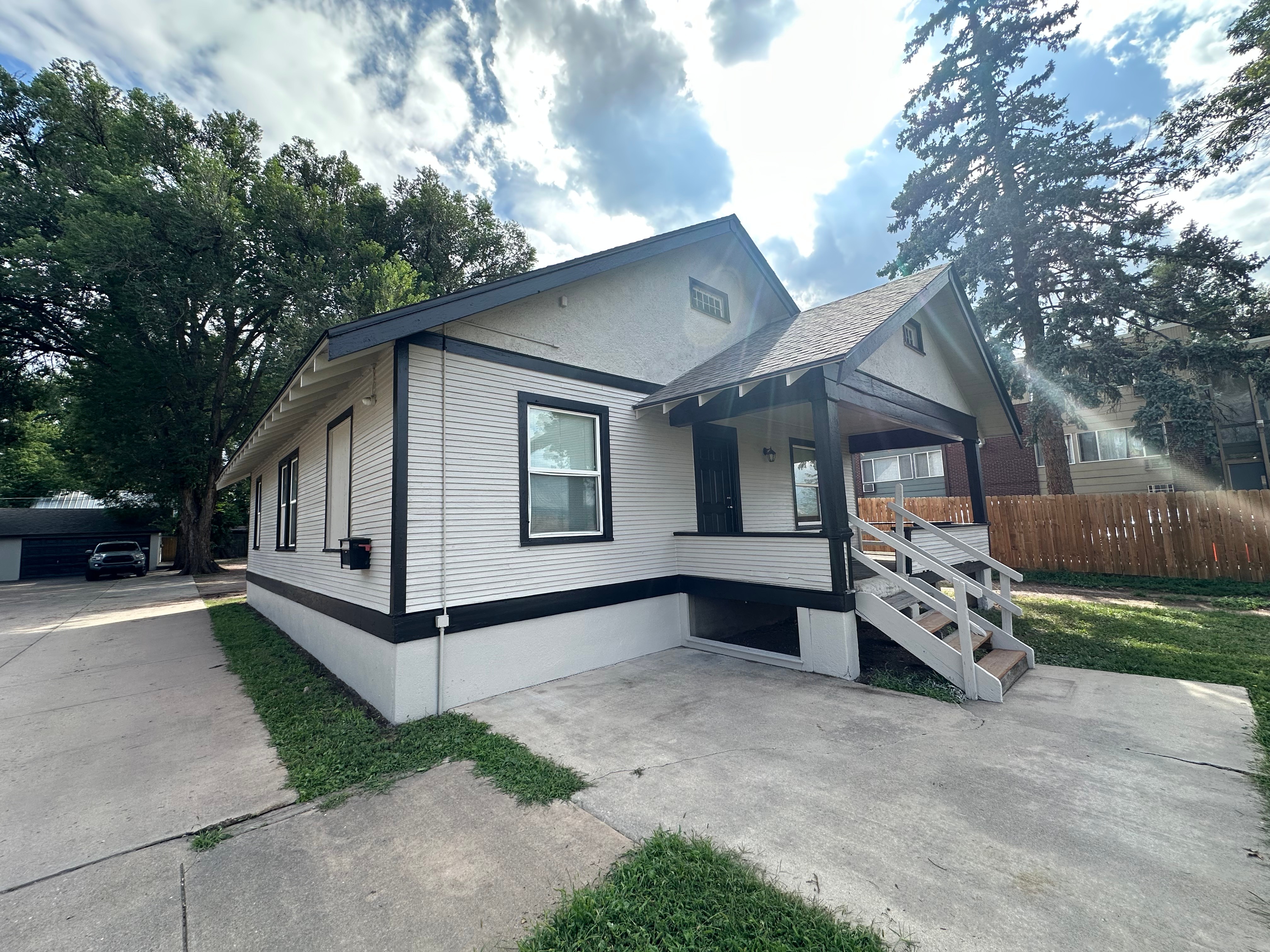 White House with Black Trim - Front View