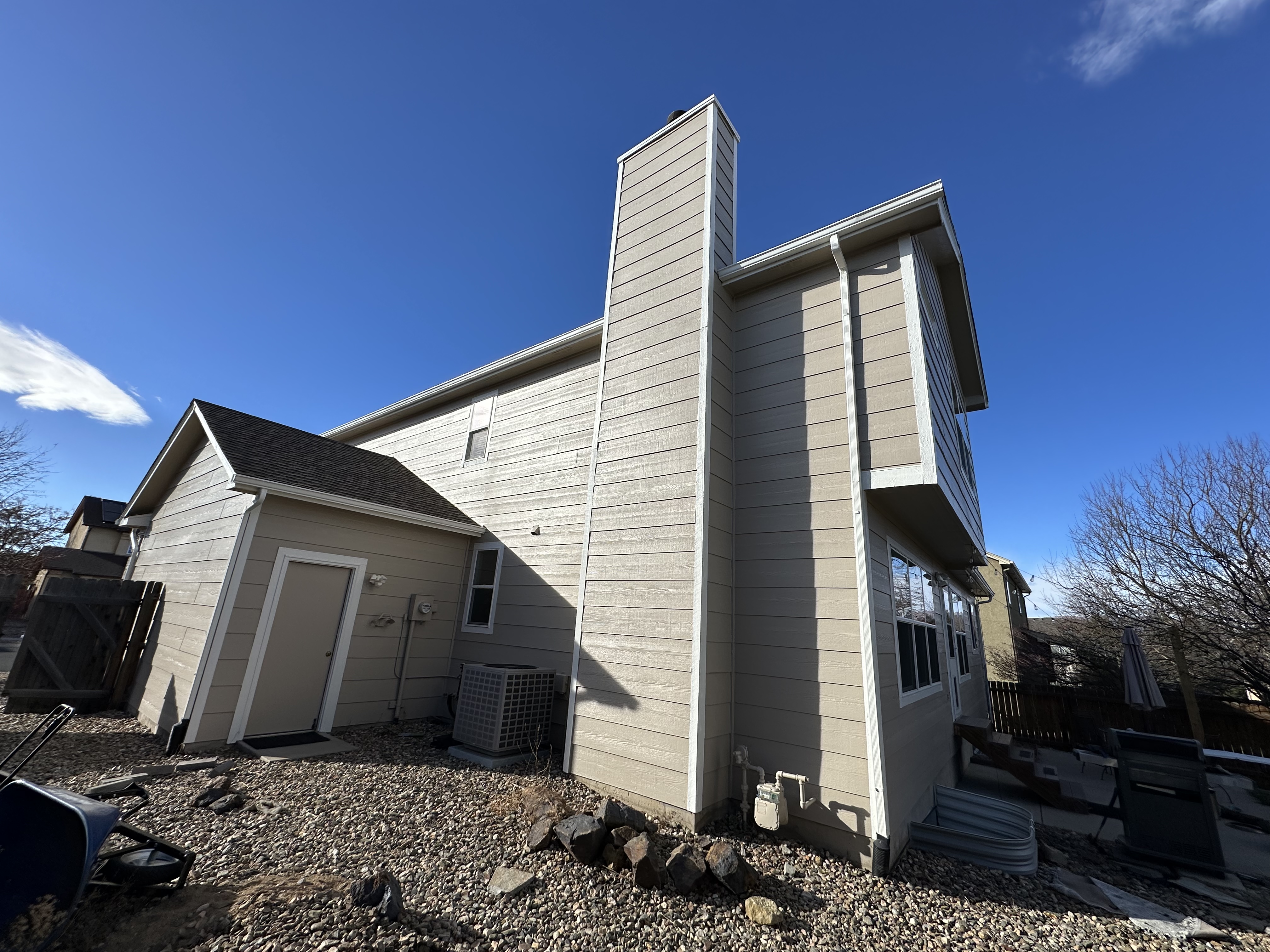 Contemporary Exterior - Feature Wall and Chimney